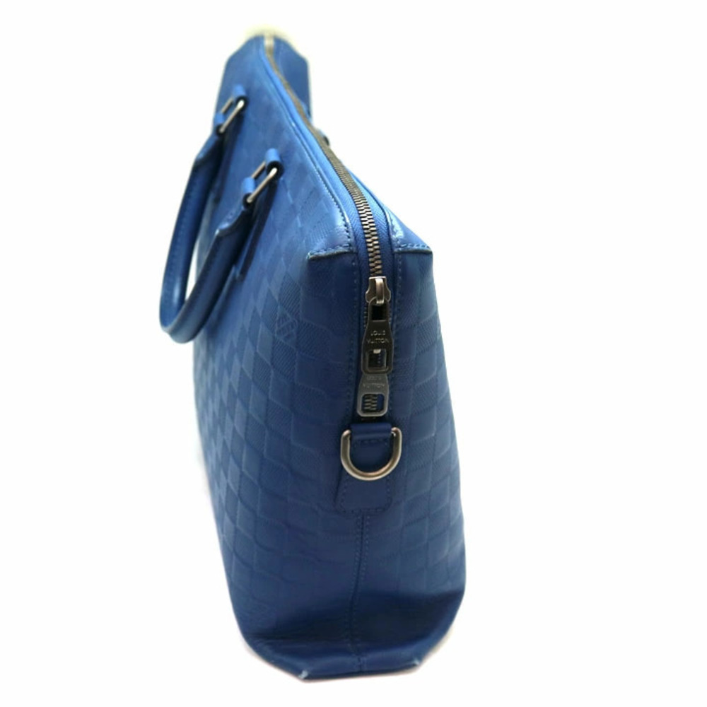 LOUIS VUITTON Porte Documents Jour Business Bag Damier Infini Black Blue - Picture 4 of 6